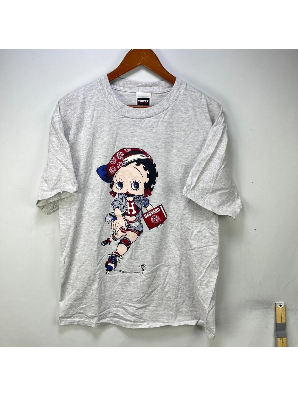 Vintage Betty Boop Harvard Graphic Short Sleeve T-Shirt XL